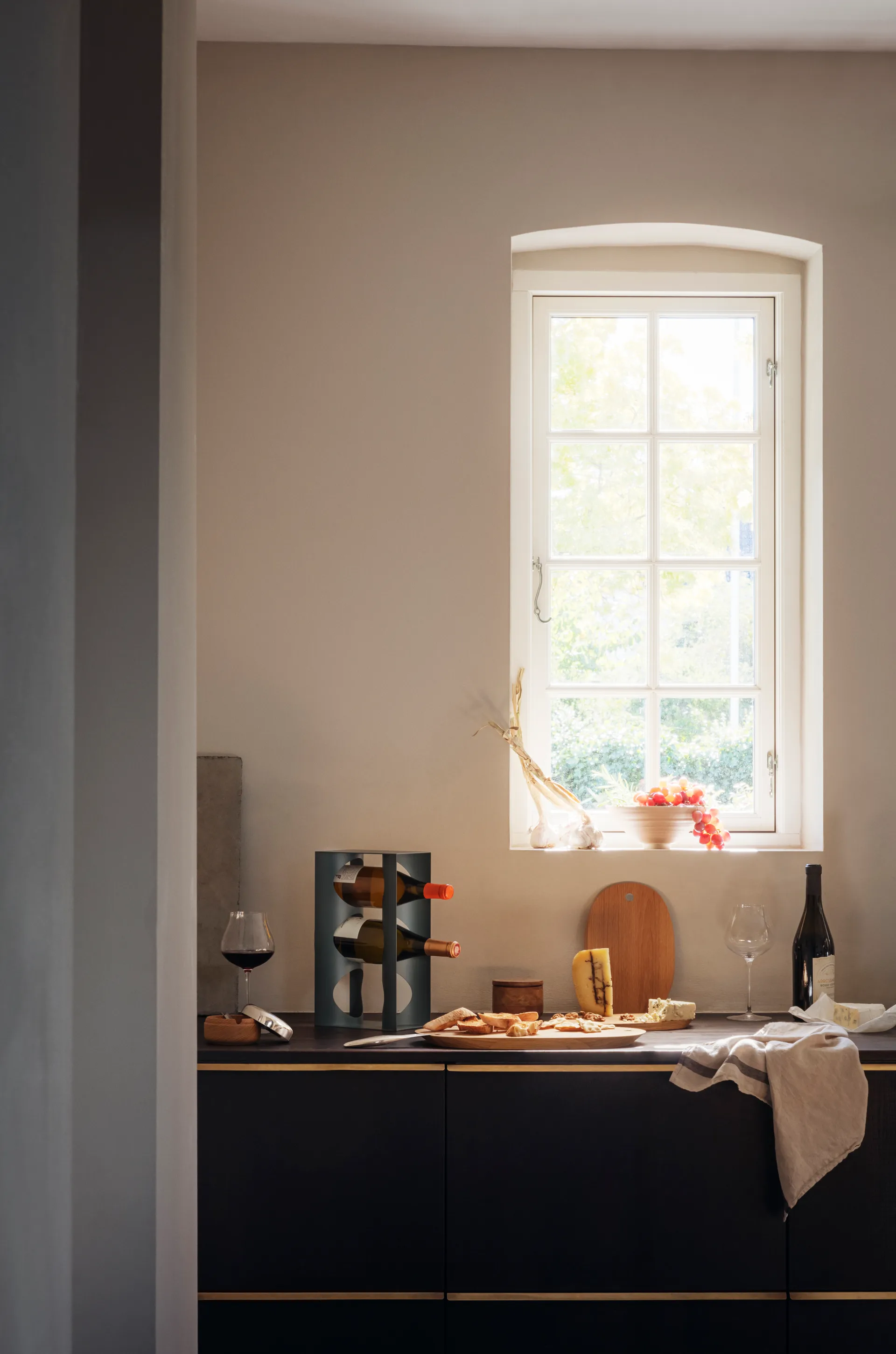 Alfredo Weinregal 3 Flaschen 33,6 x 12cm, Black Georg Jensen