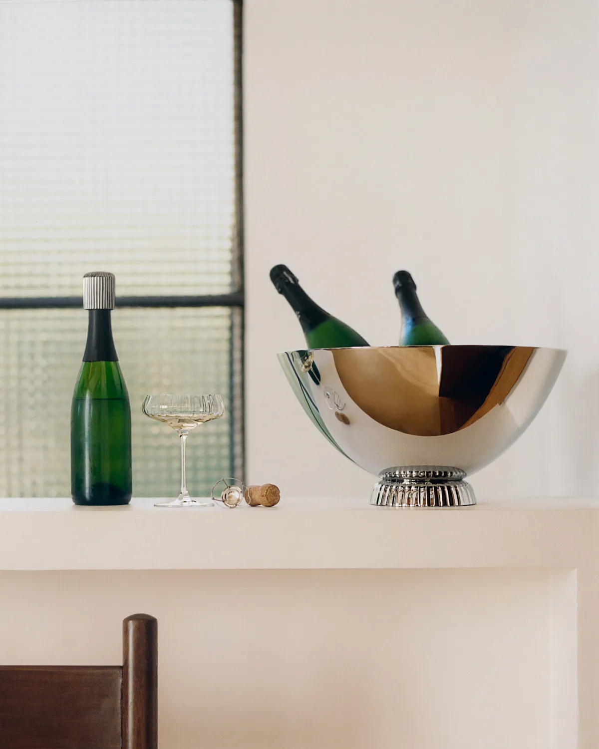 Bernadotte Champagnestopfen, Silber, Ø4,6 cm Georg Jensen