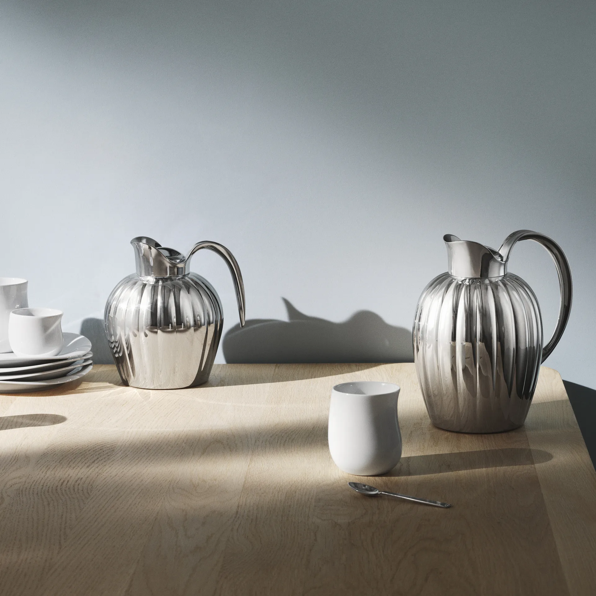 Bernadotte Karaffe 1,6 L, Edelstahl Georg Jensen