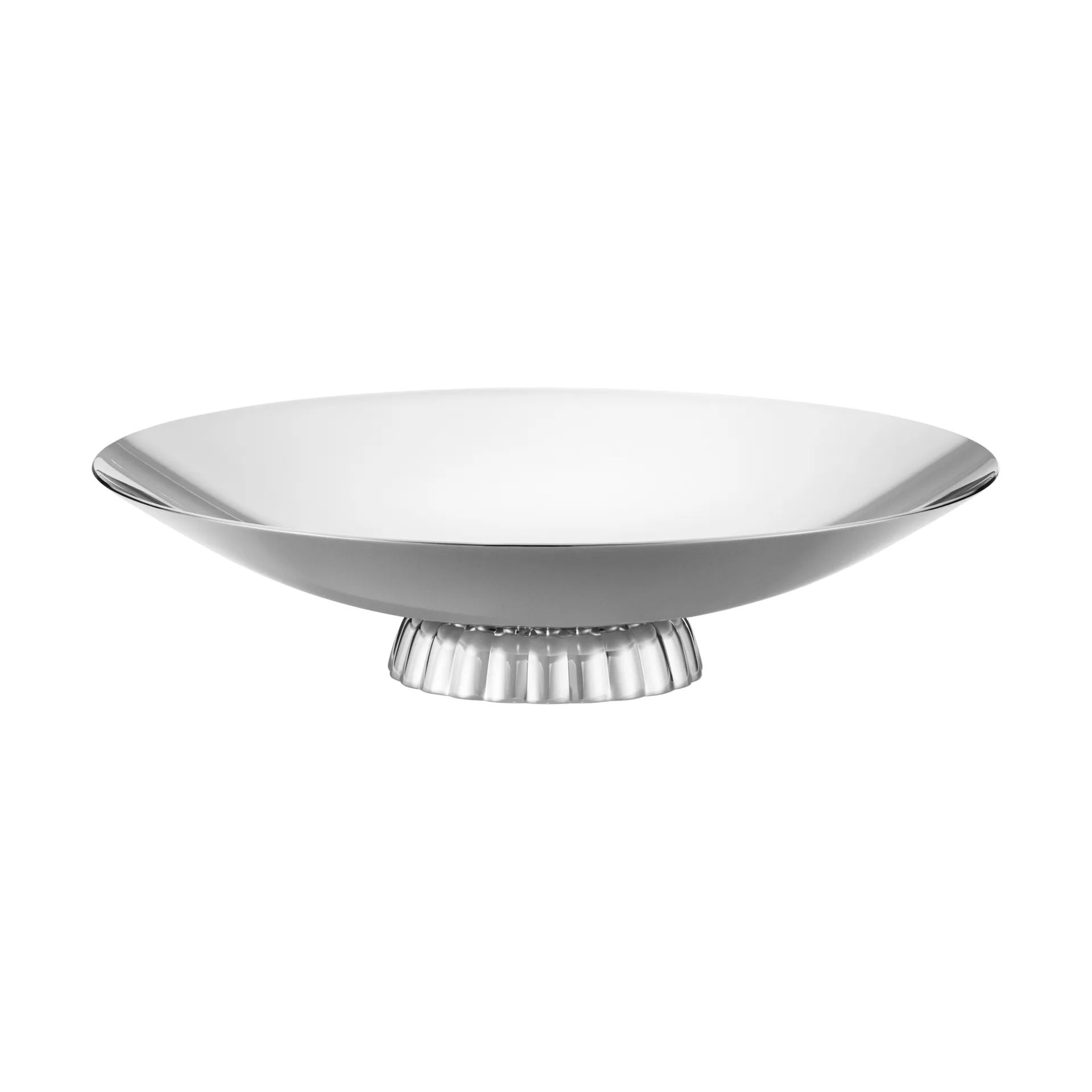 Bernadotte niedriges Servierplatte, Edelstahl, Ø28 cm Georg Jensen