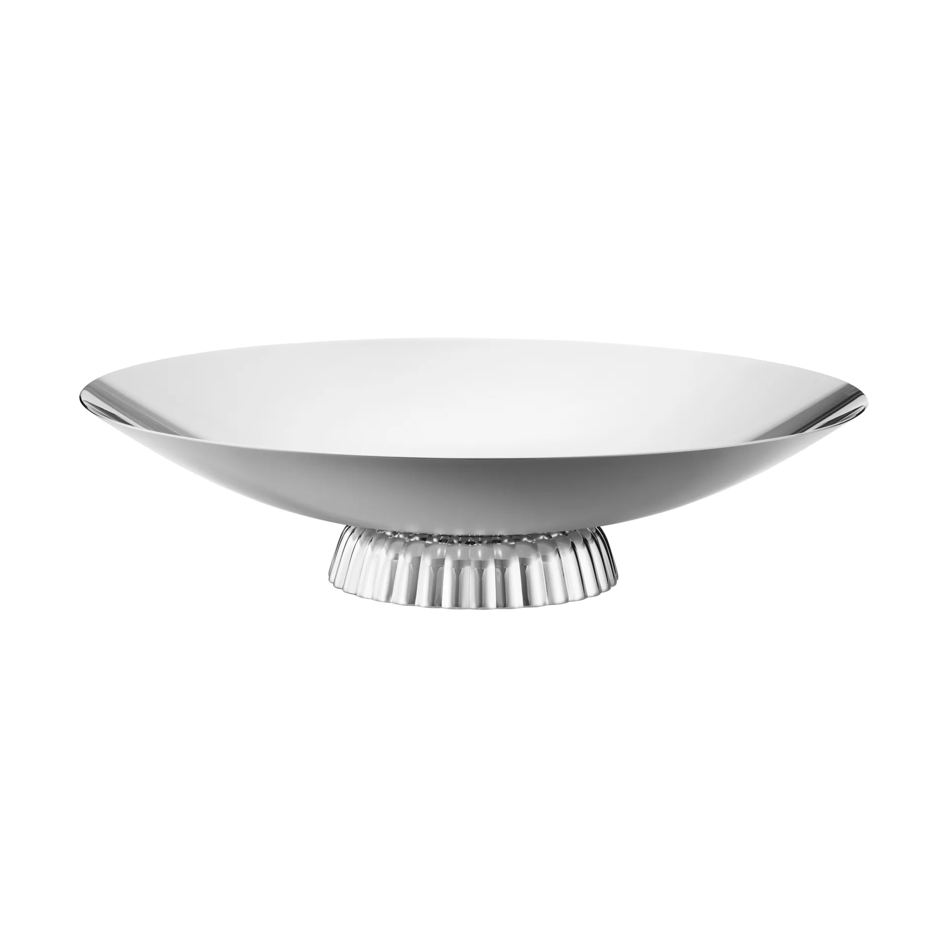 Bernadotte niedriges Servierplatte, Edelstahl, Tischaufsatz. Ø40 cm Georg Jensen