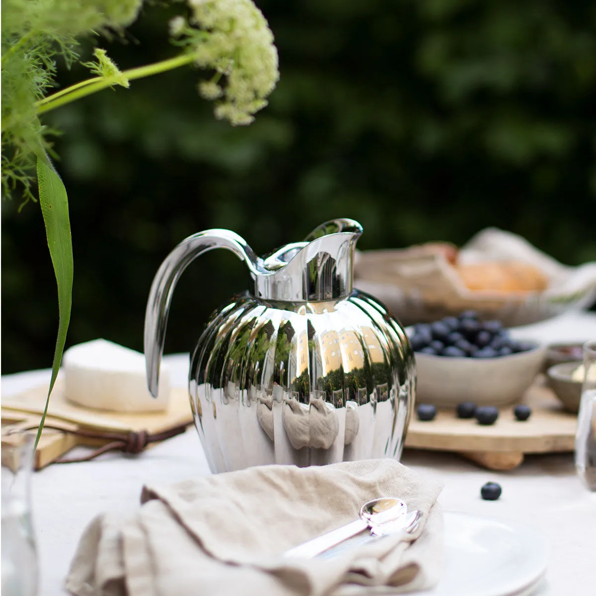 Bernadotte Pushlock für Thermoskanne, Edelstahl Georg Jensen