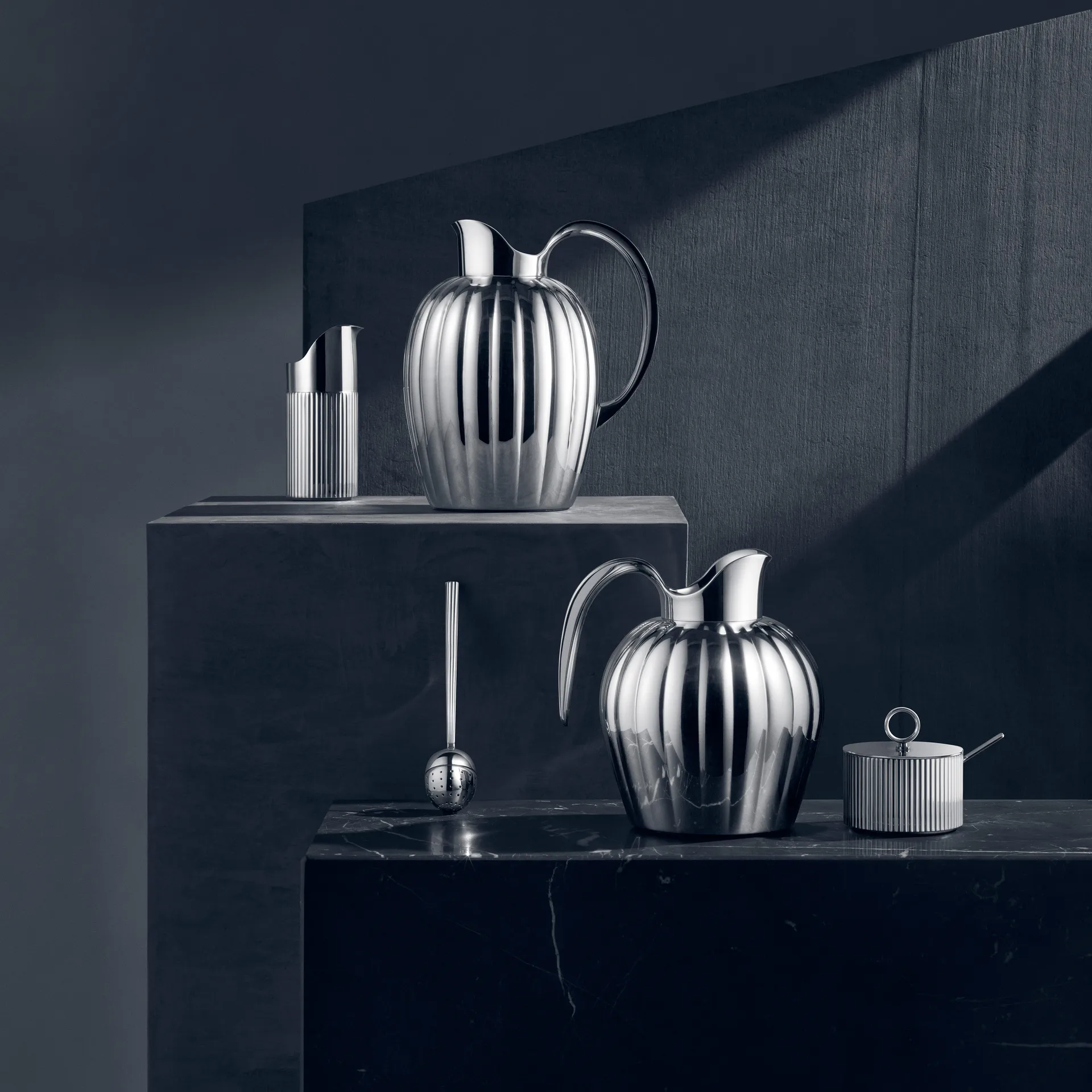 Bernadotte Thermoskanne pushlock, 0,8 L Georg Jensen