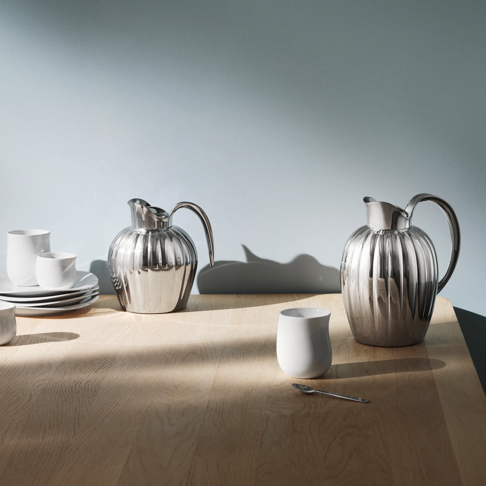 Bernadotte Thermoskanne pushlock, 0,8 L Georg Jensen