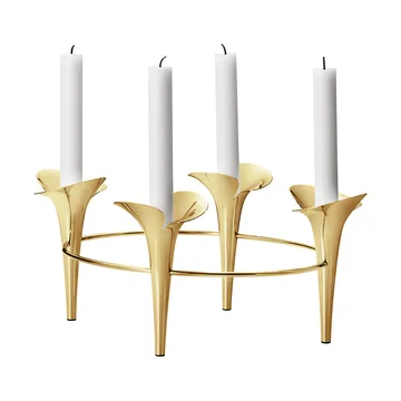 Bloom Kerzenhalter Ø28cm - Gold - Georg Jensen