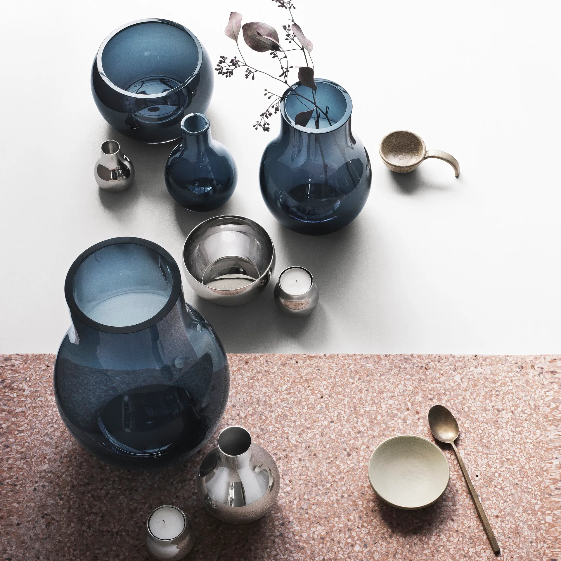Cafu Teelichthalter 2er Pack, Edelstahl Georg Jensen