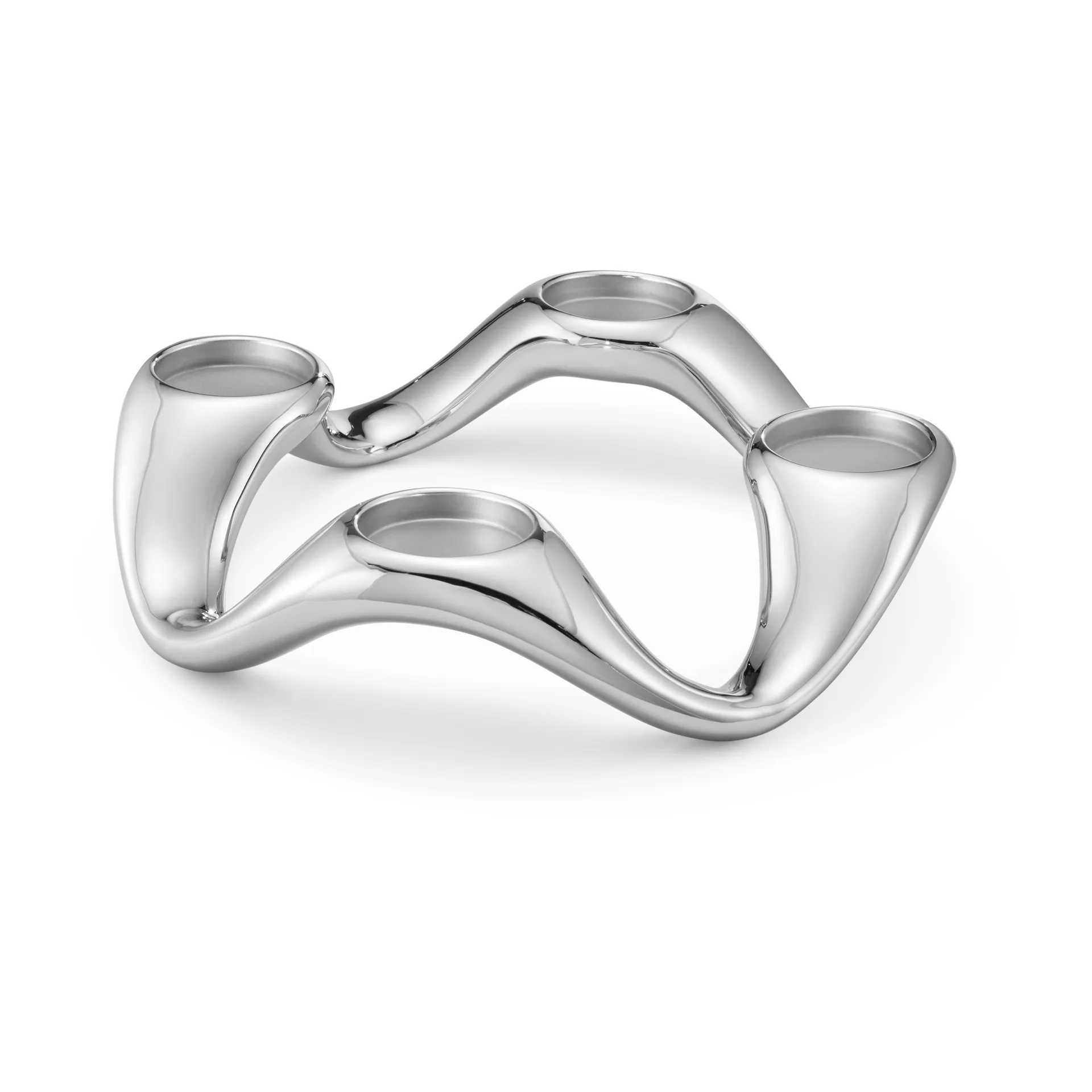 Cobra Kerzenhalter Ø33cm, Edelstahl Georg Jensen