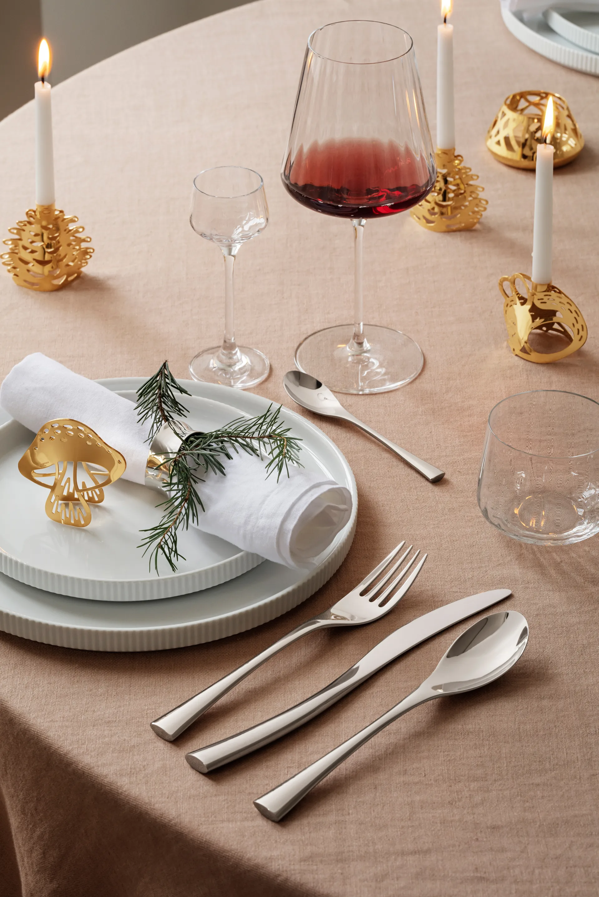 Cobra Serviettenring 2er Pack, Edelstahl Georg Jensen