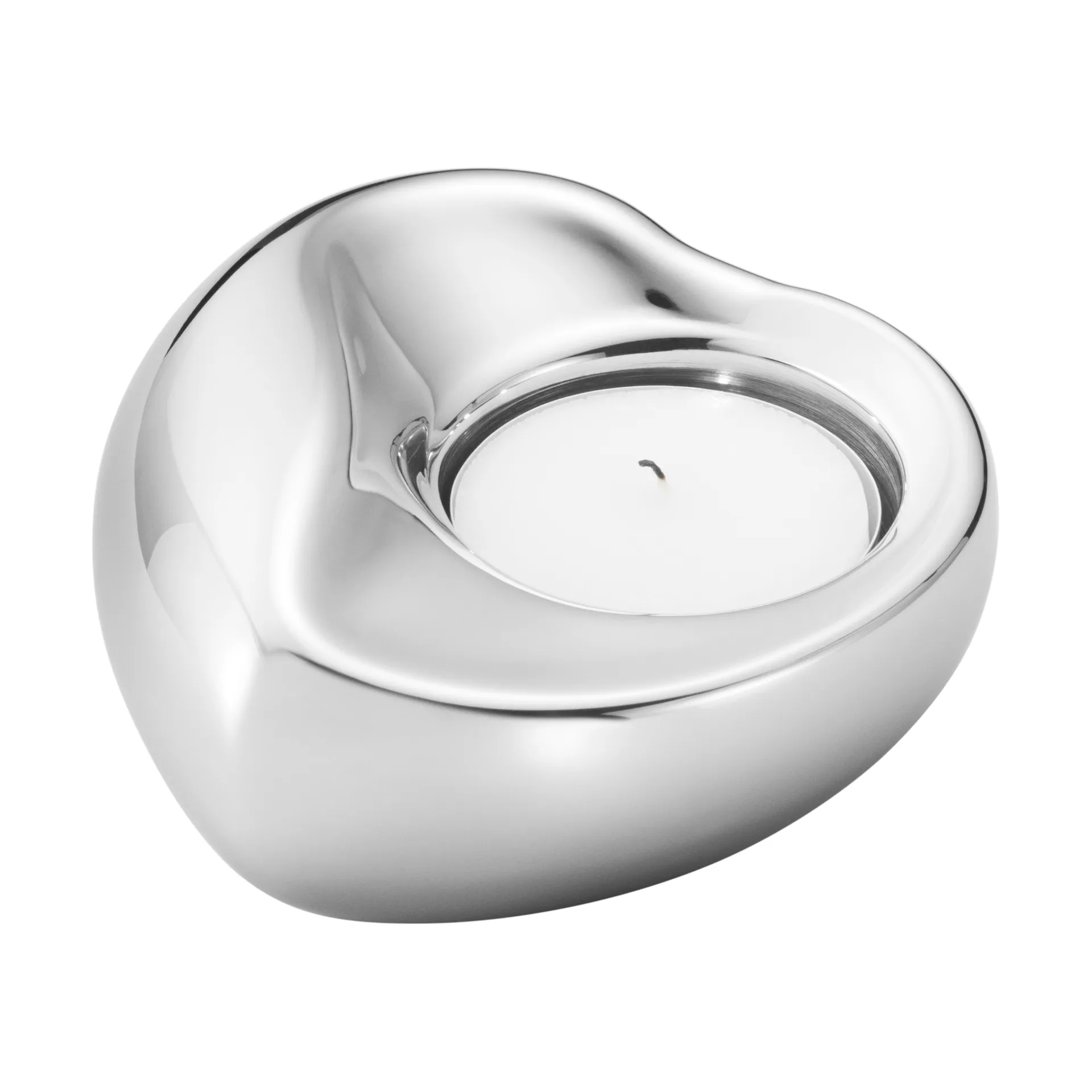 Georg Jensen Herz Windlicht, Edelstahl Georg Jensen