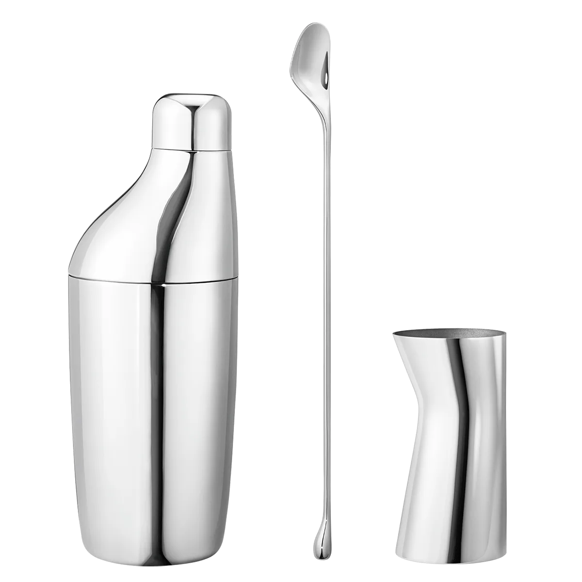 Himmel Set Shaker Barskedar Messglas, Edelstahl Georg Jensen