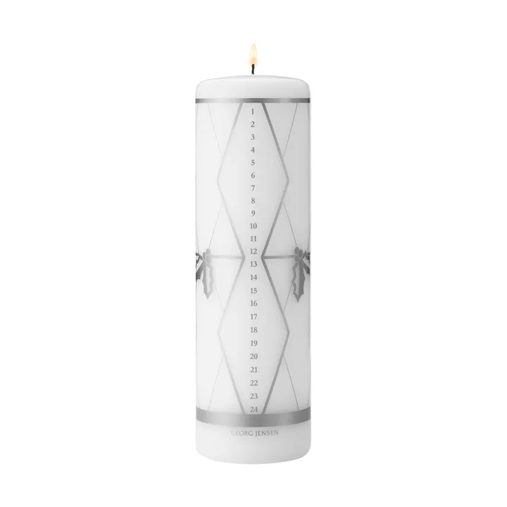 Kalenderkerze 2026 - Silberdruck - Georg Jensen
