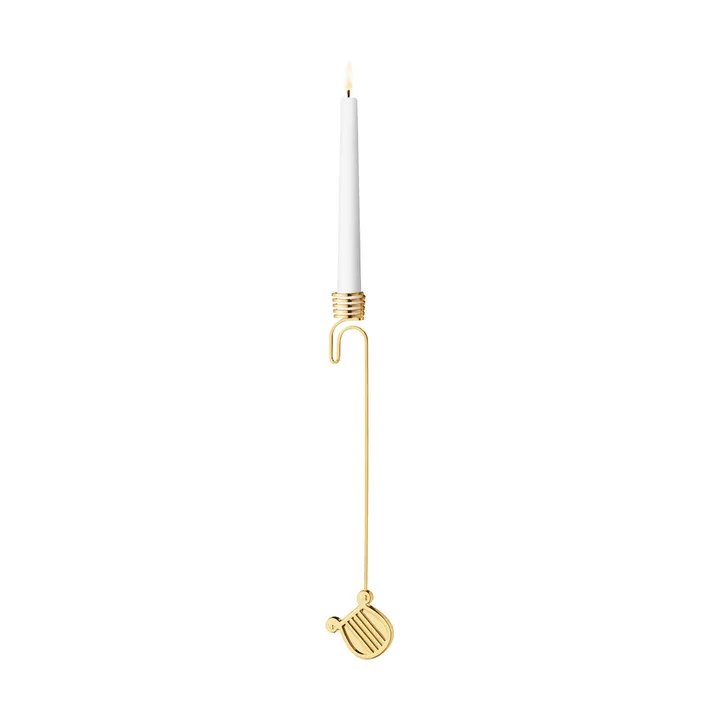 Kerzenhalter des Jahres 2026 - Harfe, Gold - Georg Jensen