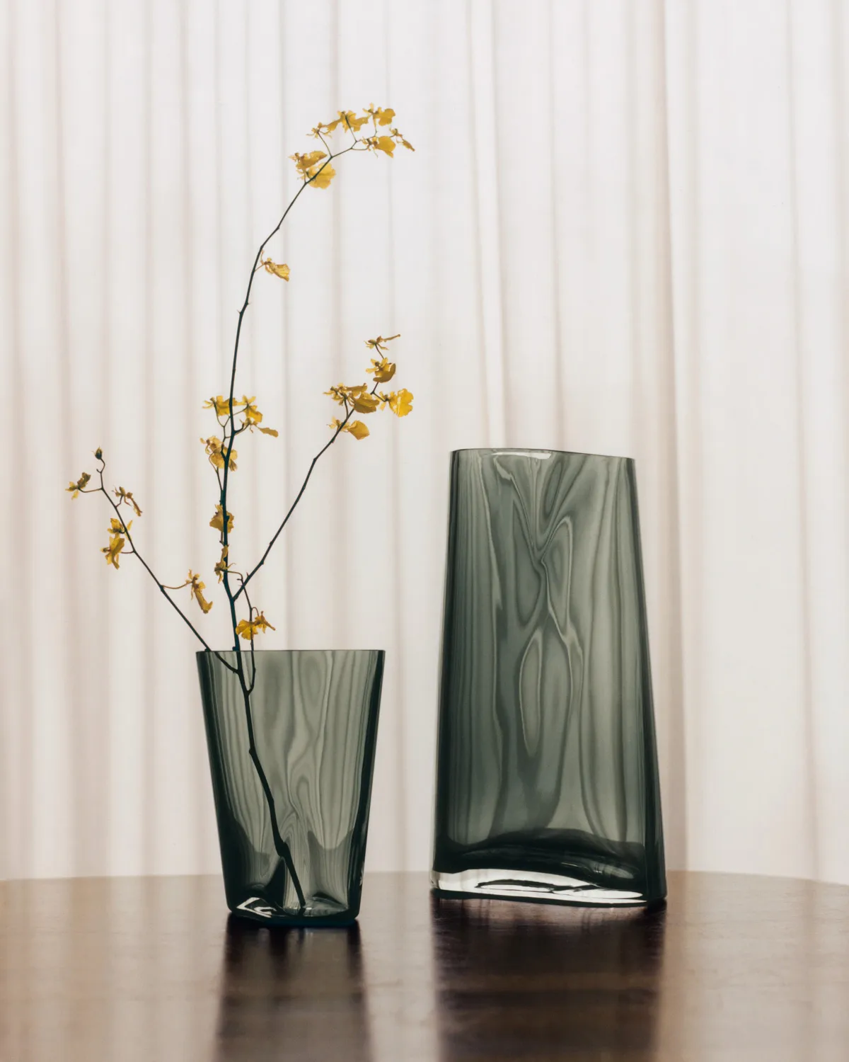 Lituus Glasvase, Grau, groß Georg Jensen