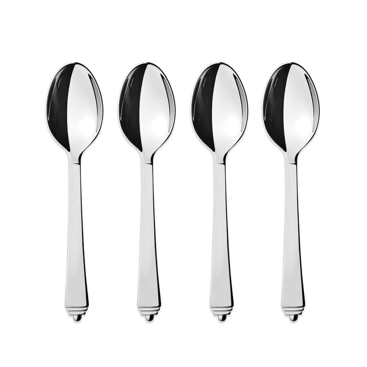 Pyramid Teelöffel groß, 4er Pack Georg Jensen