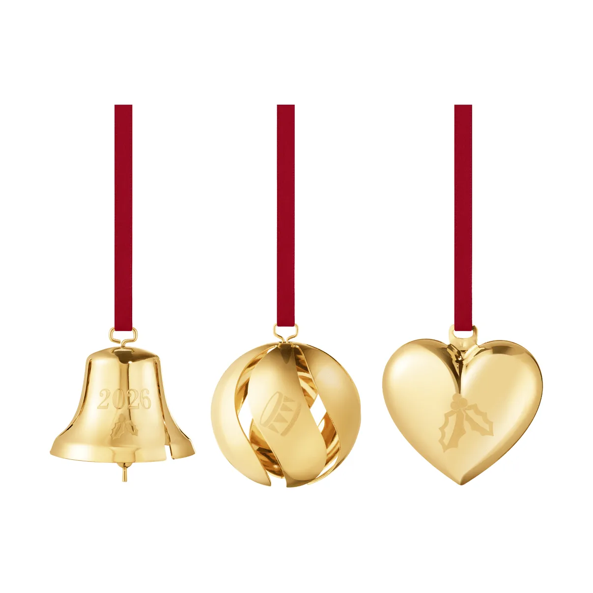 Zier-Set 2026, Gold, 3-teilig Georg Jensen