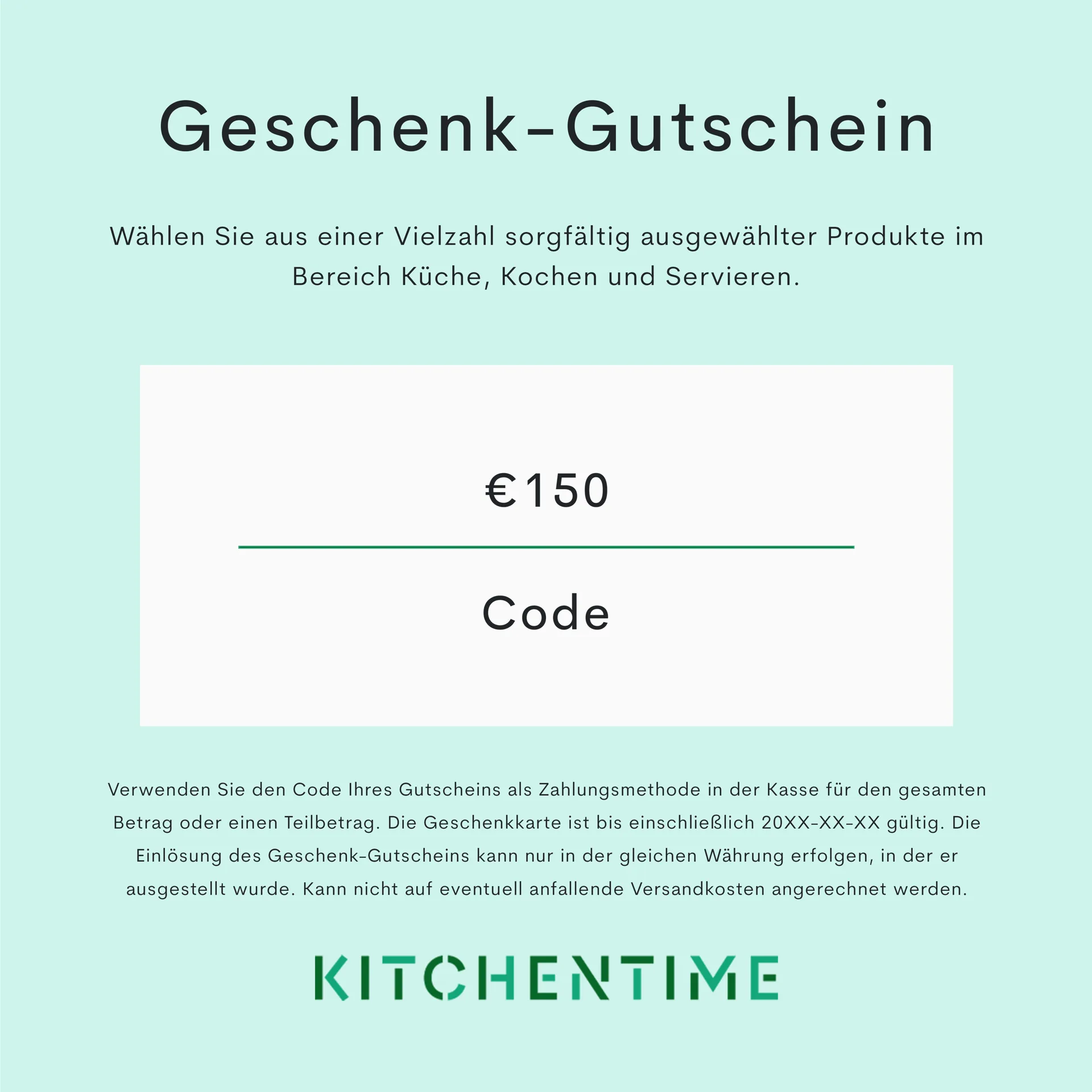 Digitaler Gutschein, 150,00 € Geschenkgutscheine