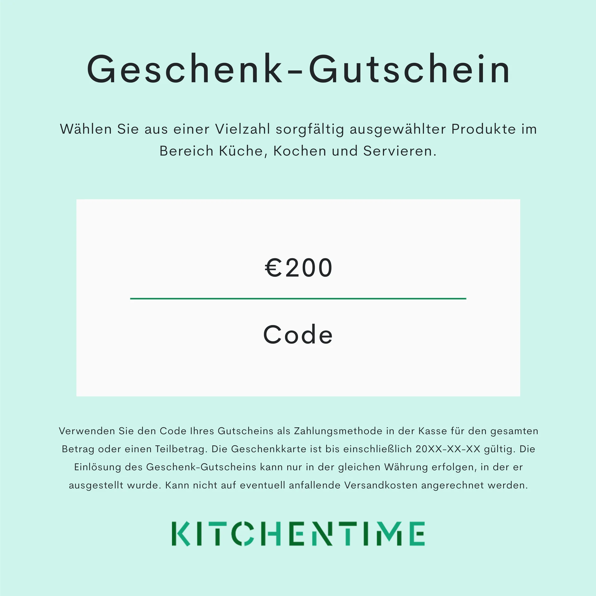 Digitaler Gutschein, 200,00 € Geschenkgutscheine