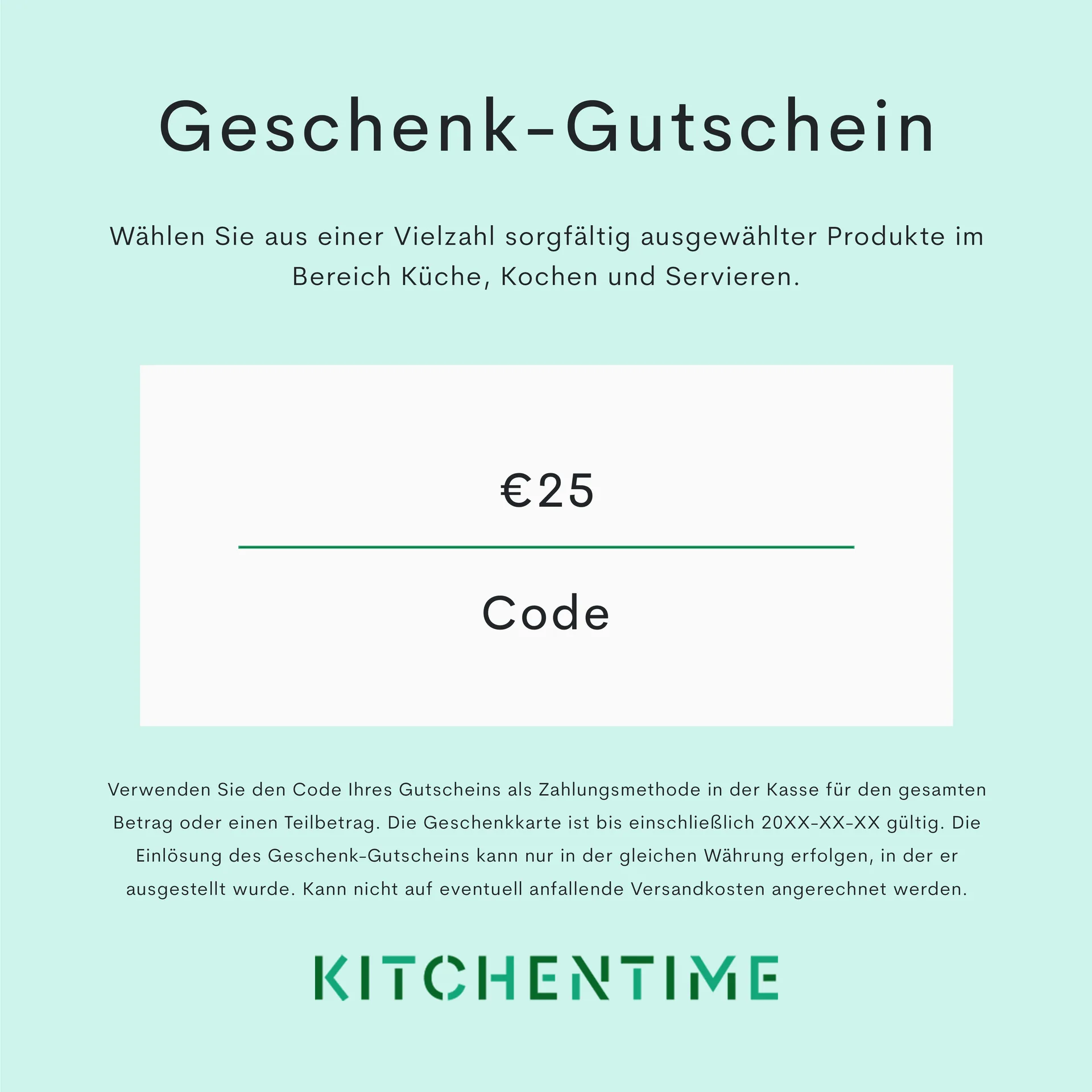 Digitaler Gutschein, 25,00 € Geschenkgutscheine