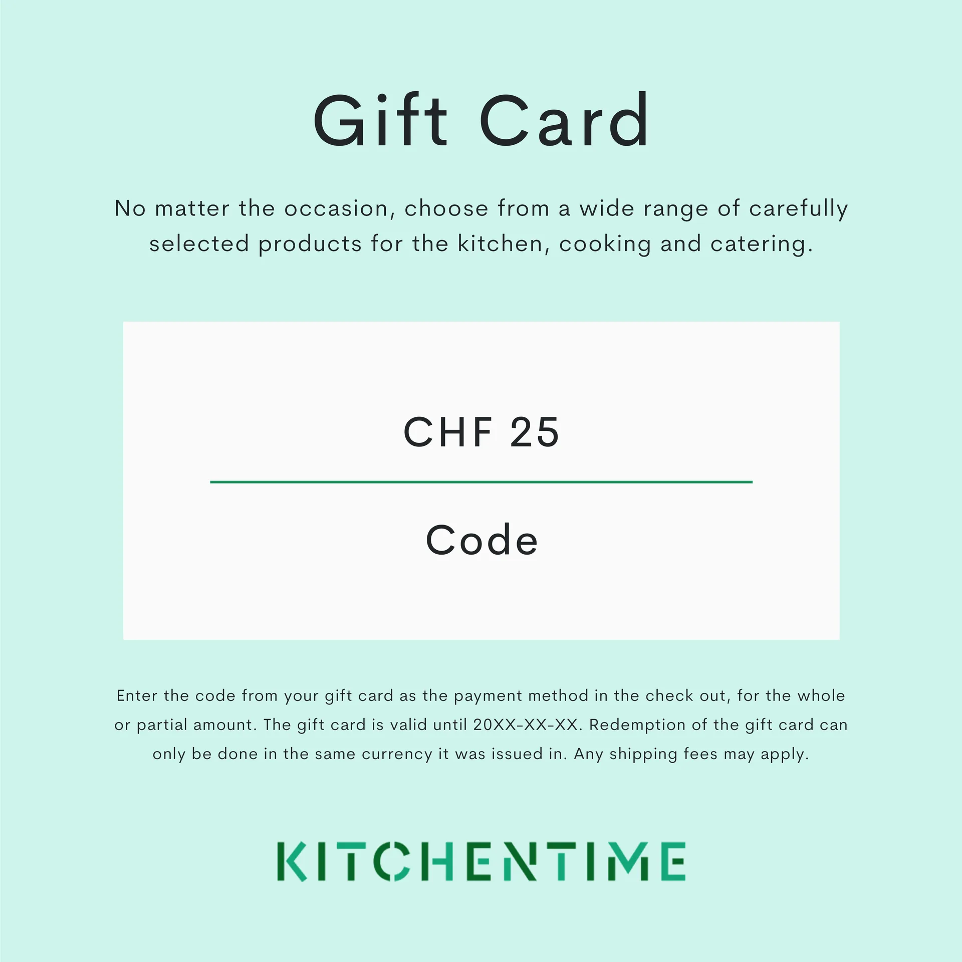 Digitaler Gutschein, CHF 25,00 Geschenkgutscheine