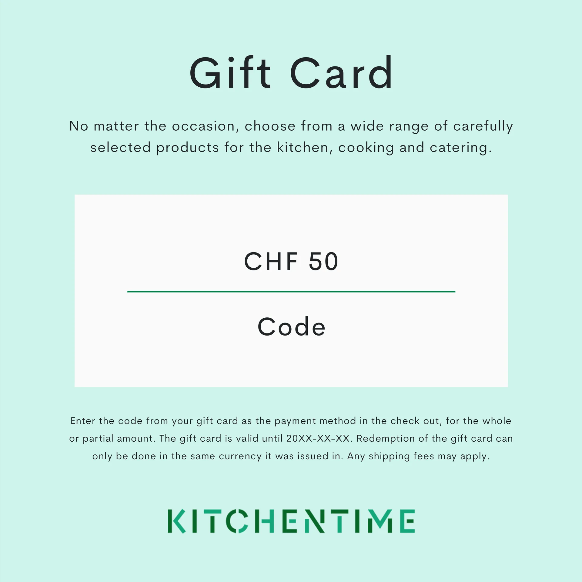 Digitaler Gutschein, CHF 50,00 Geschenkgutscheine