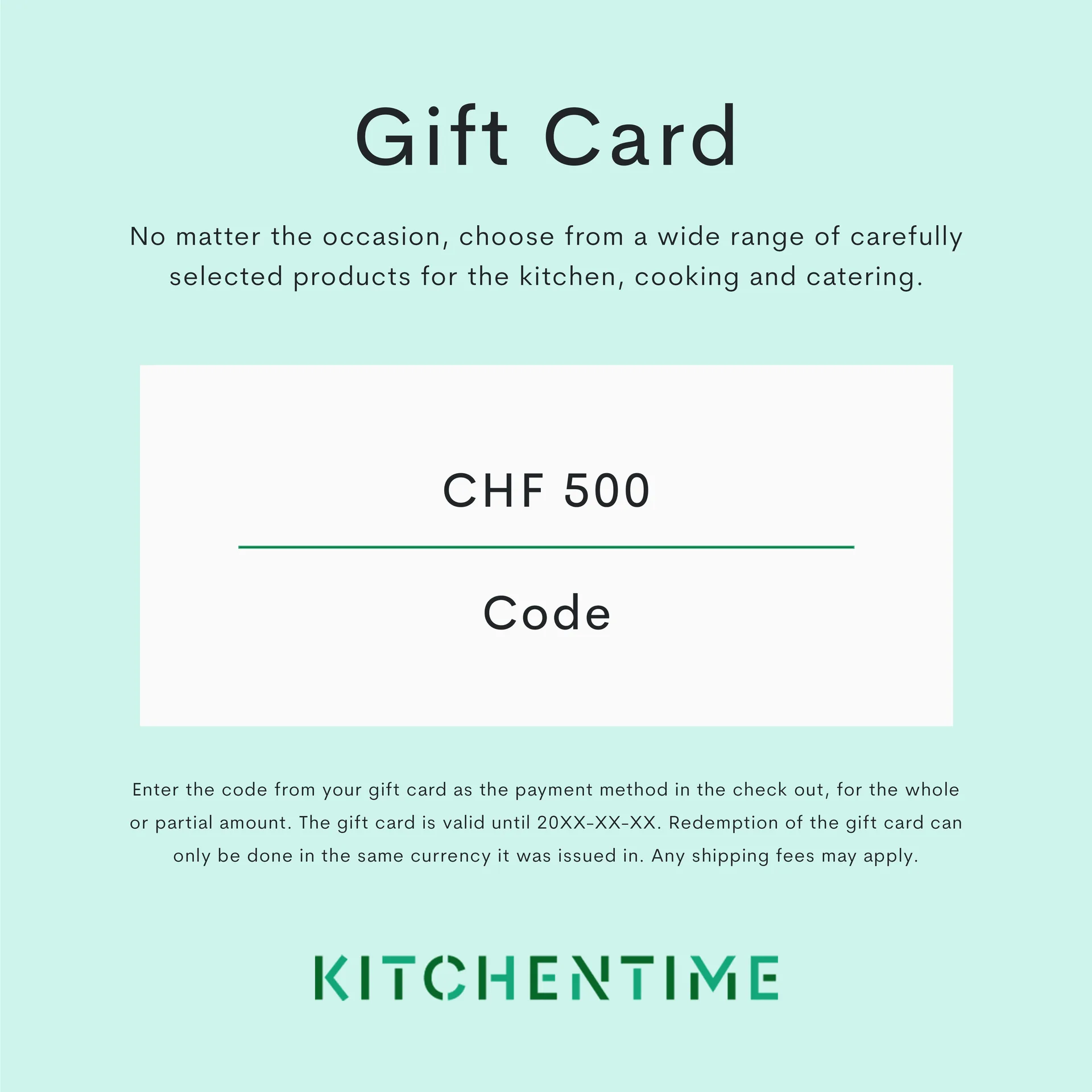 Digitaler Gutschein, CHF 500,00 Geschenkgutscheine
