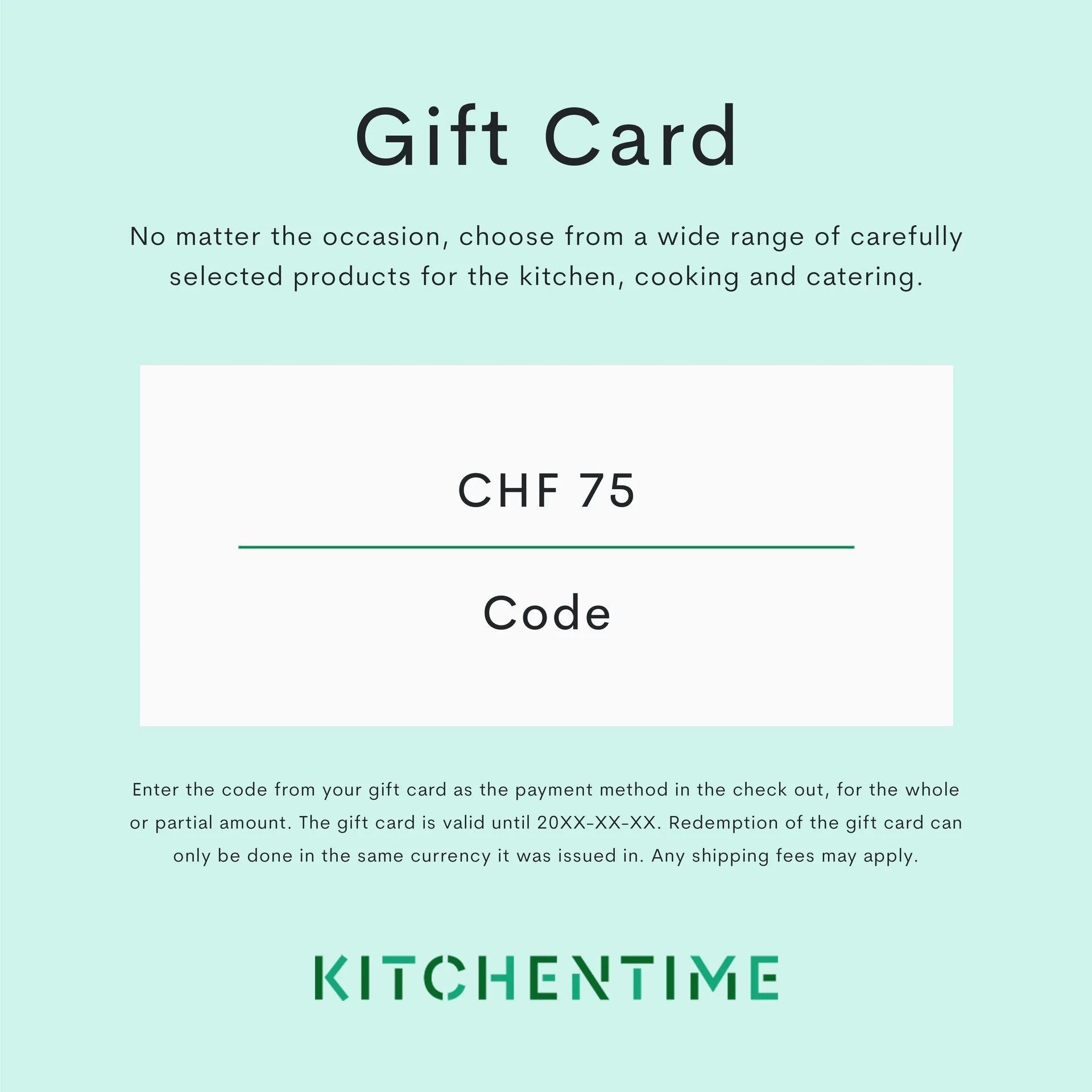 Digitaler Gutschein, CHF 75,00 Geschenkgutscheine