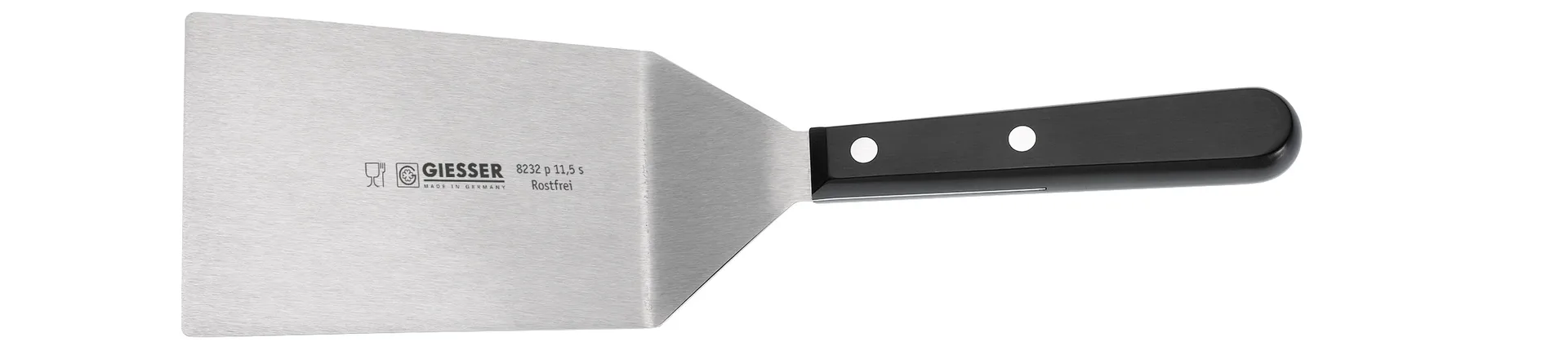 Pfannenwender/Spatel 14 cm, Edelstahl-schwarz Giesser