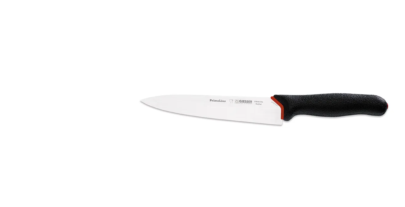 PrimeLine Küchenmesser 18 cm, Schwarz Giesser