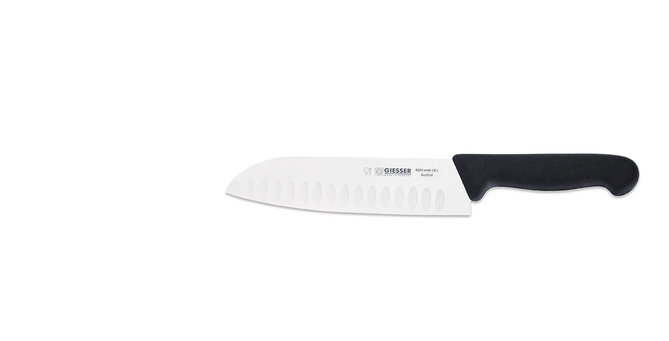 Santokumesser 18 cm, Schwarz Giesser