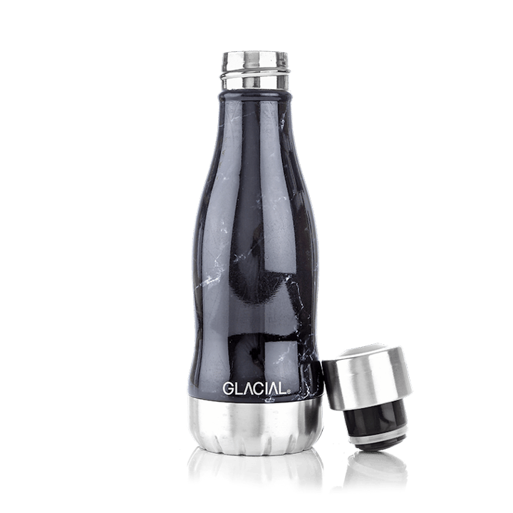 Glacial Wasserflasche 280 ml, Black marble Glacial