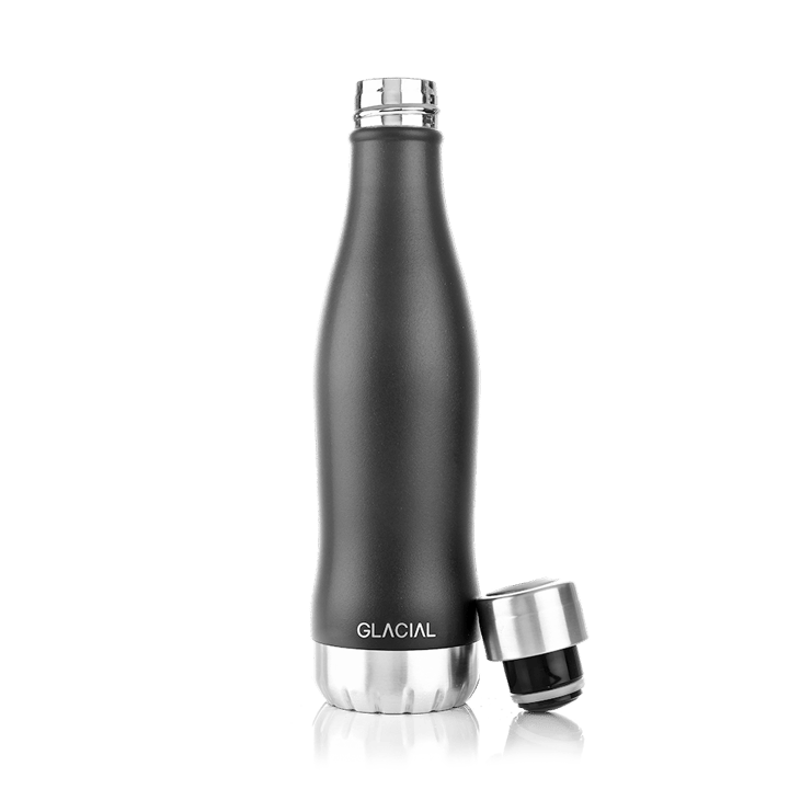 Glacial Wasserflasche 400 ml, Matte black Glacial