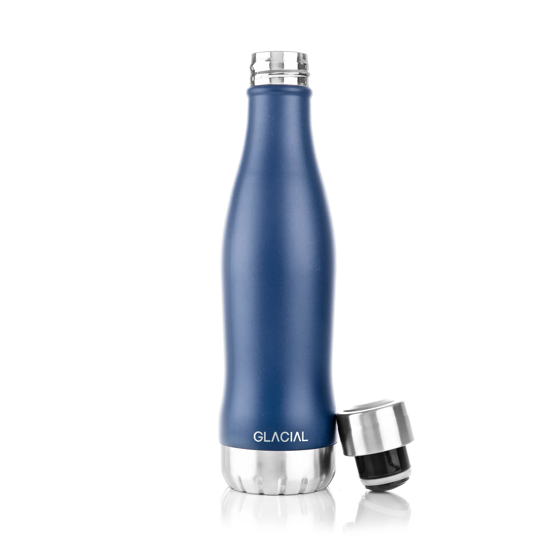 Glacial Wasserflasche 400 ml, Matte navy Glacial