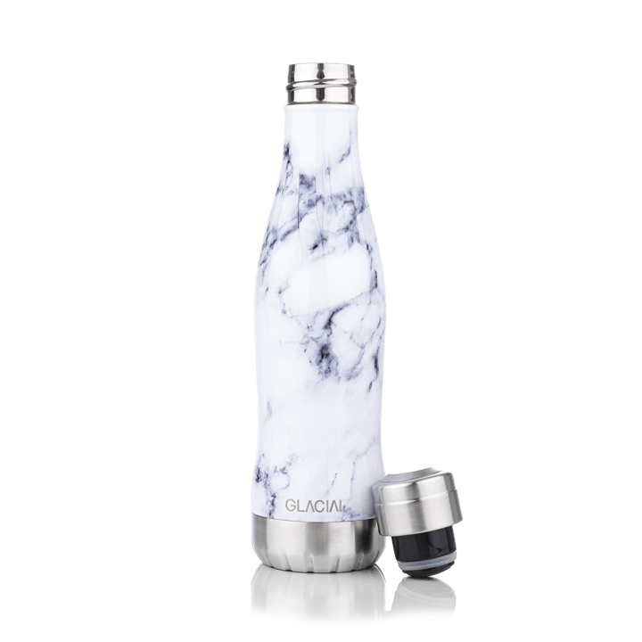 Glacial Wasserflasche 400 ml, White marble Glacial