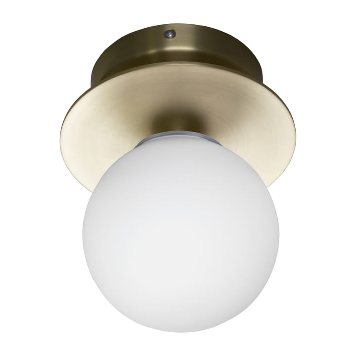 Art Deco IP44 Wandleuchte, Messing gebürstet Globen Lighting