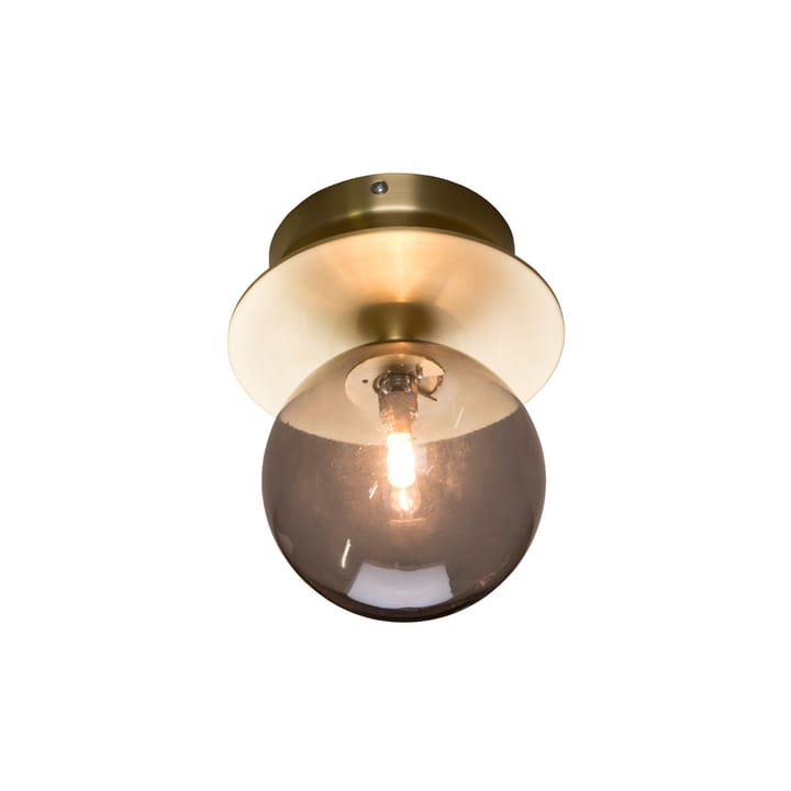Art Deco IP44 Wandleuchte, Rauch/Messing gebürstet Globen Lighting