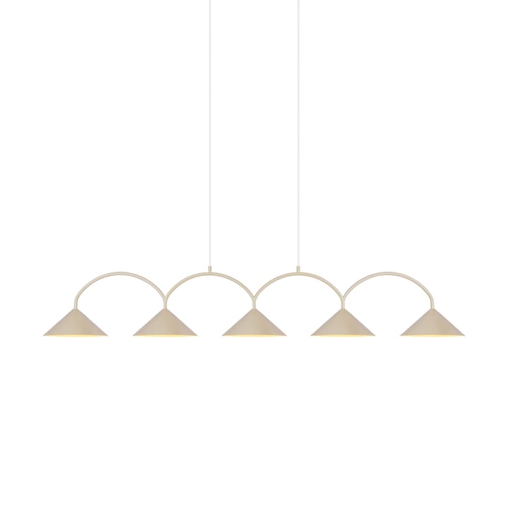 Curve Pendelleuchte 5, Beige Globen Lighting