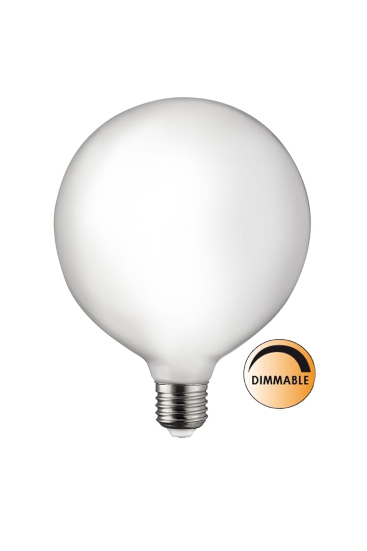 Dimmbare LED-Lichtquelle 125 mm E27, Opal Globen Lighting