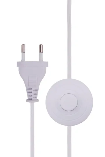 Florian Stehleuchte - Weiß Bouclé/Beige, Ø30x80 cm - Globen Lighting