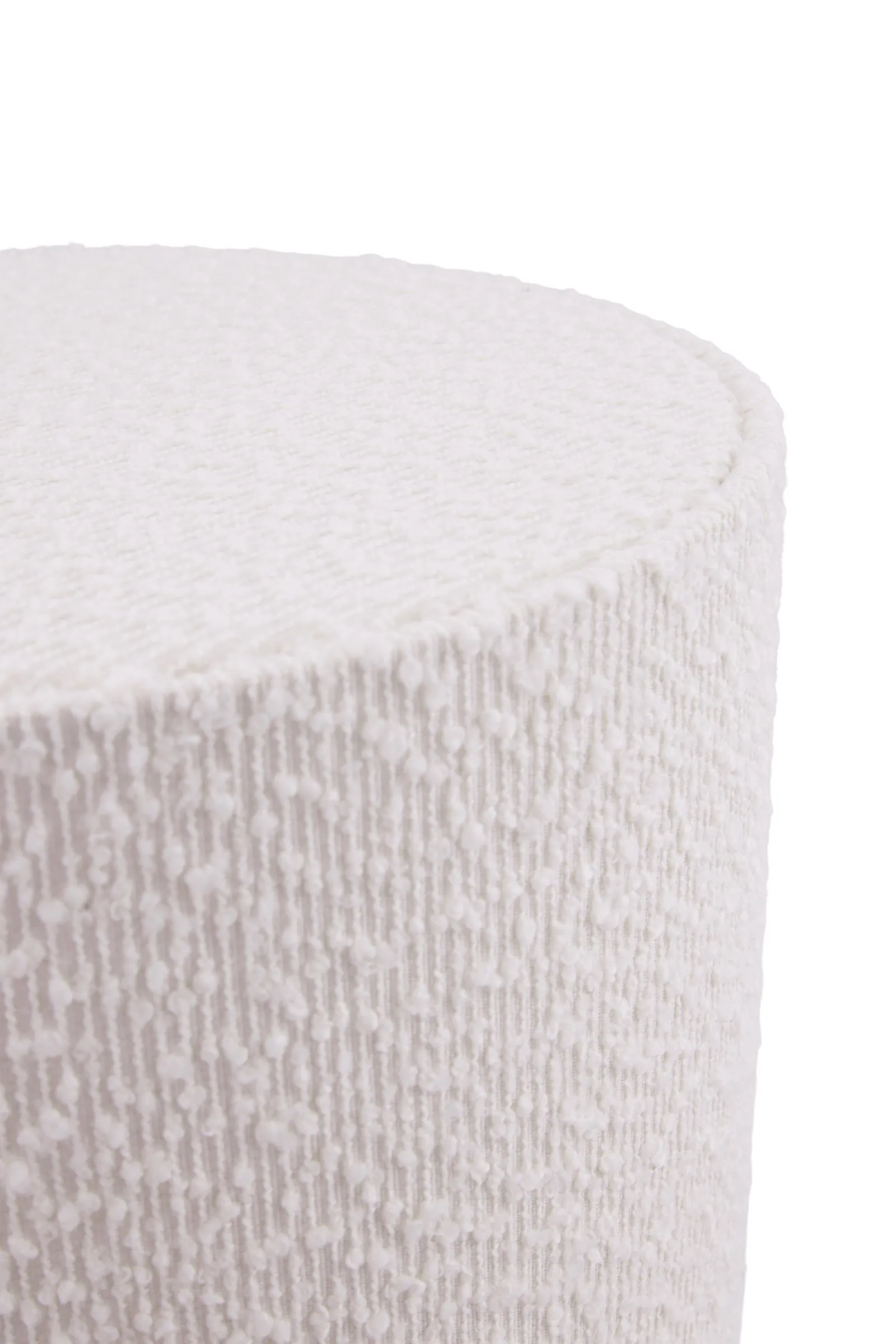 Florian Stehleuchte, Weiß bouclé/schwarz, Ø30x80 cm Globen Lighting