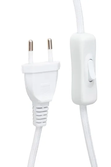 Florian Tischleuchte - Weiß Bouclé/Beige, Ø20x39 cm - Globen Lighting