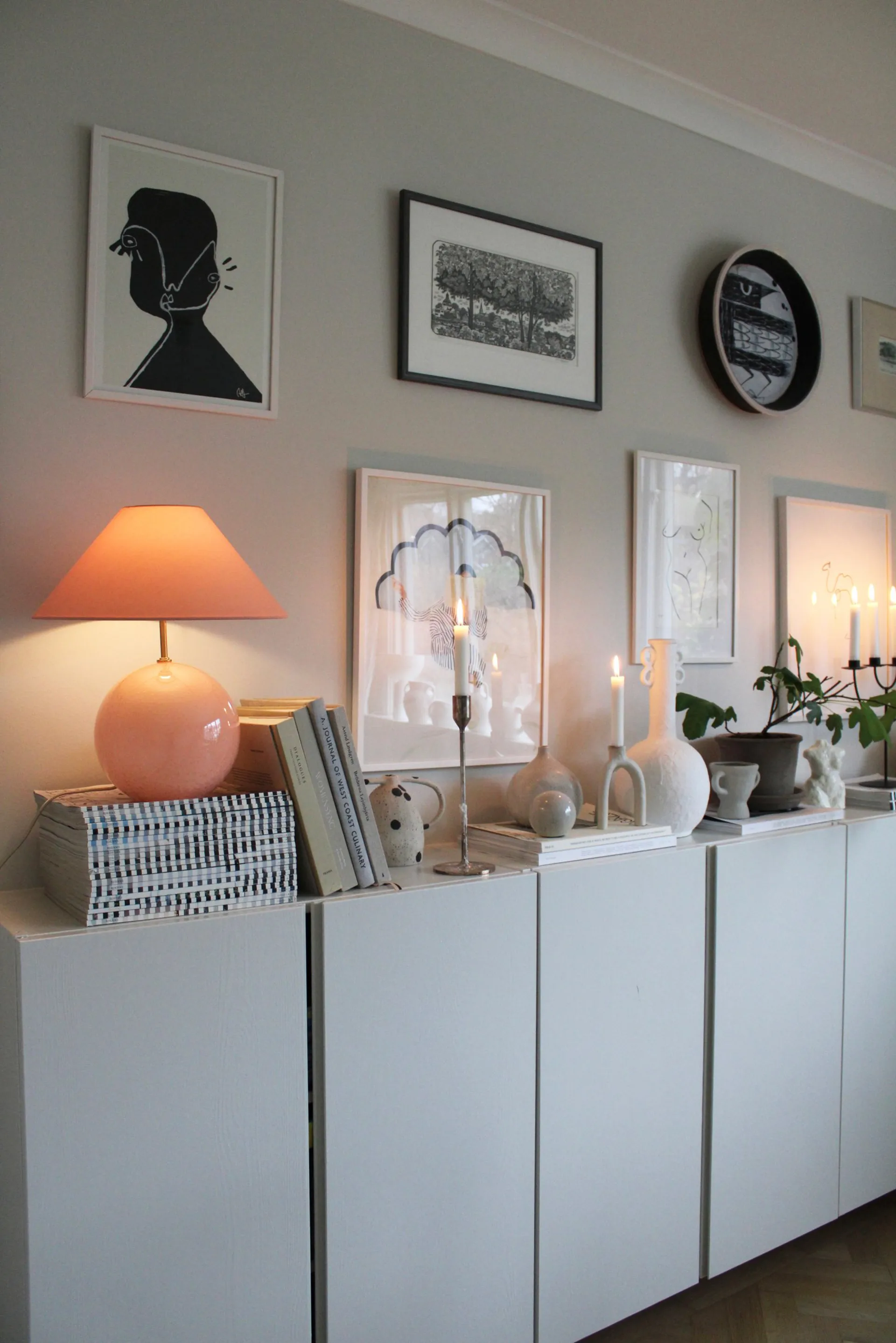 Iris 35 Tischleuchte 39 cm, Blush Globen Lighting