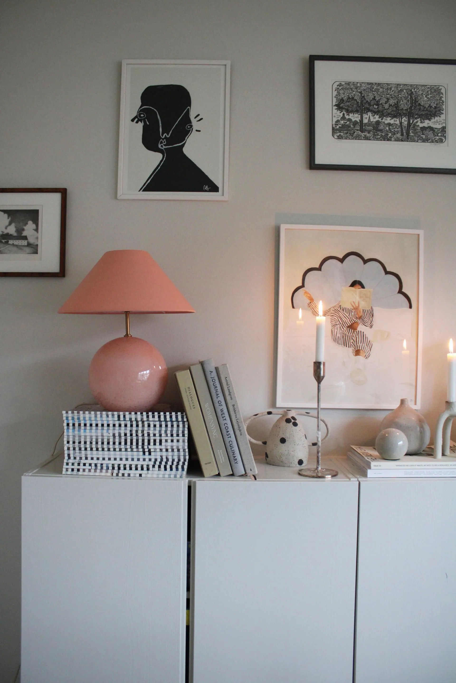 Iris 35 Tischleuchte 39 cm, Blush Globen Lighting