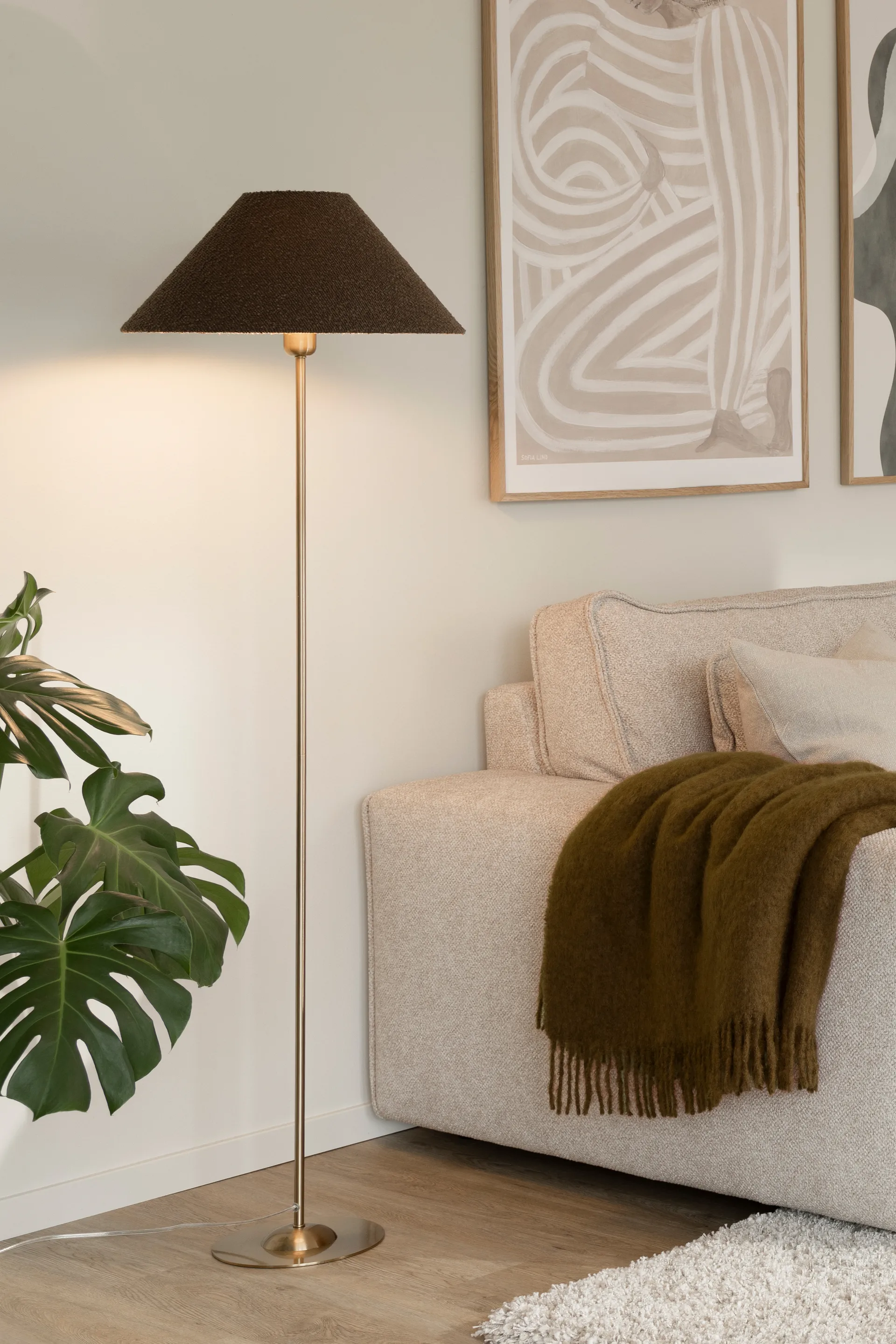 Iris 45 Lampenschirm, Bouclé mocha Globen Lighting