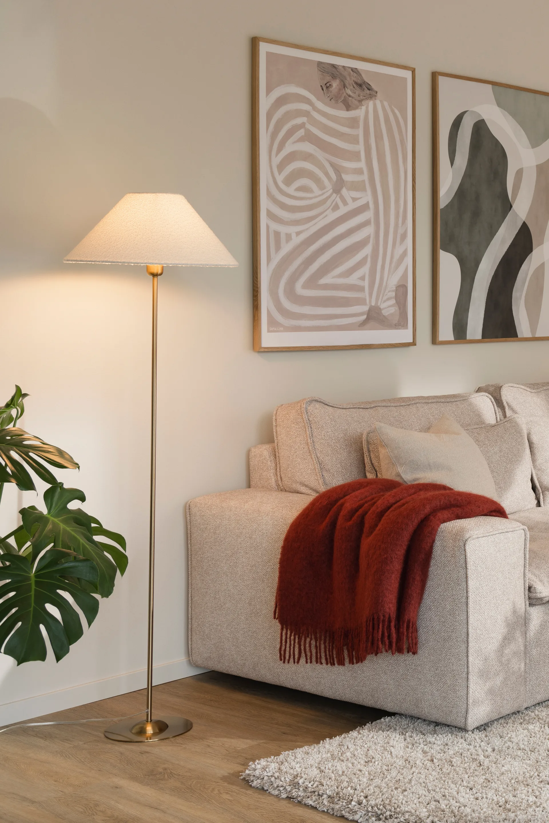 Iris 45 Lampenschirm, Bouclé weiß Globen Lighting