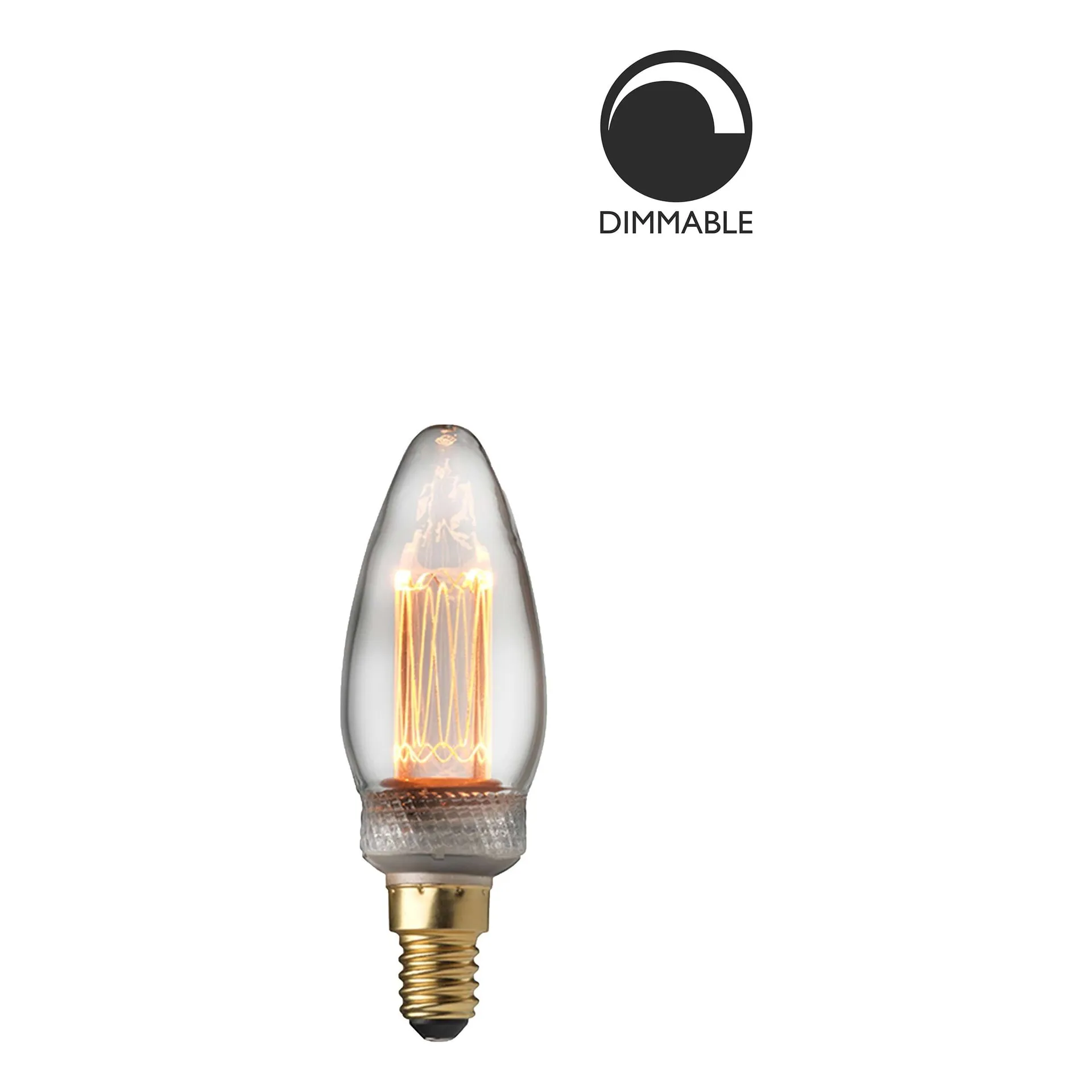 Lichtquelle E14 Laser LED Filament Kron 2,3W, Klar Globen Lighting