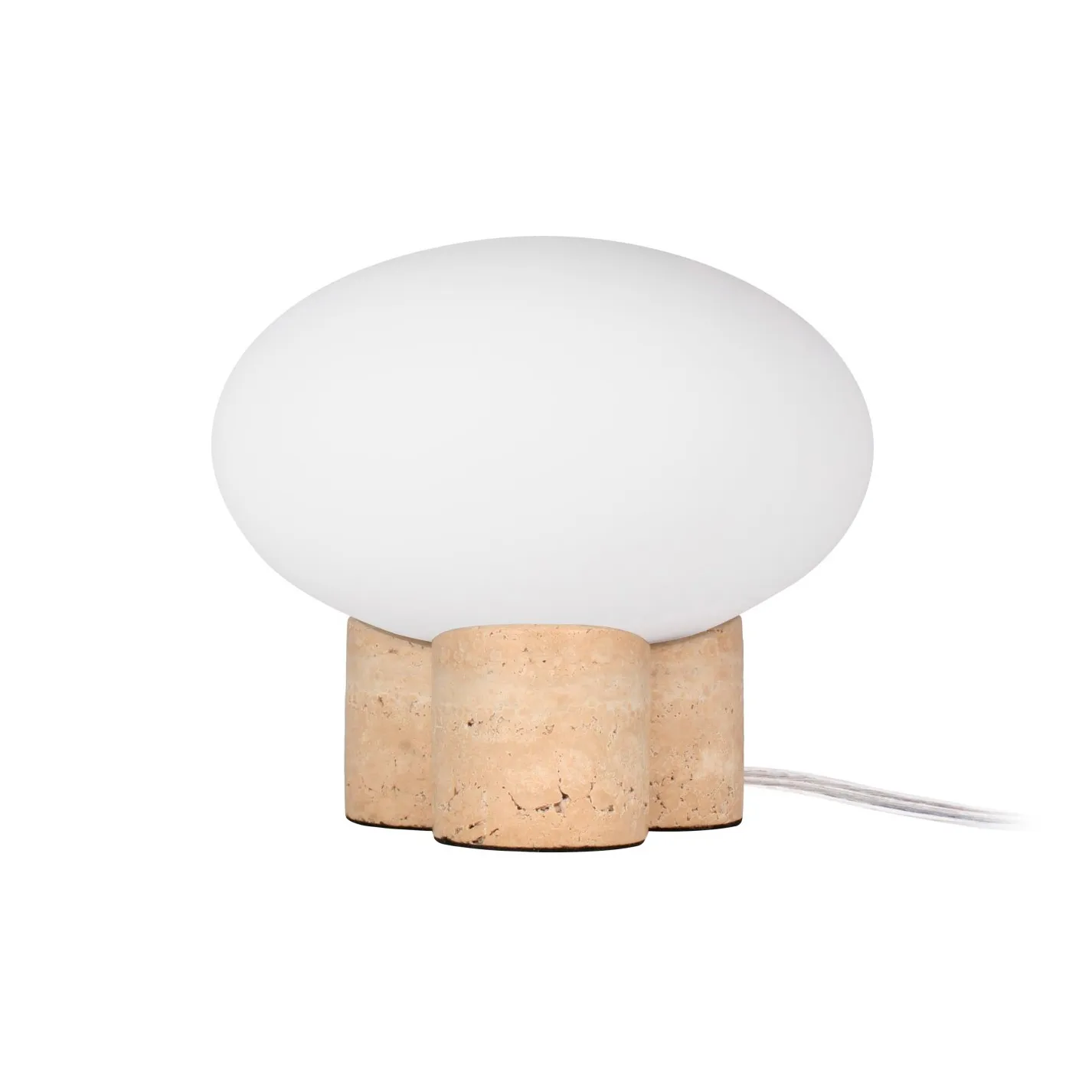 Mammut Tischleuchte Ø 20 cm, Travertin Globen Lighting