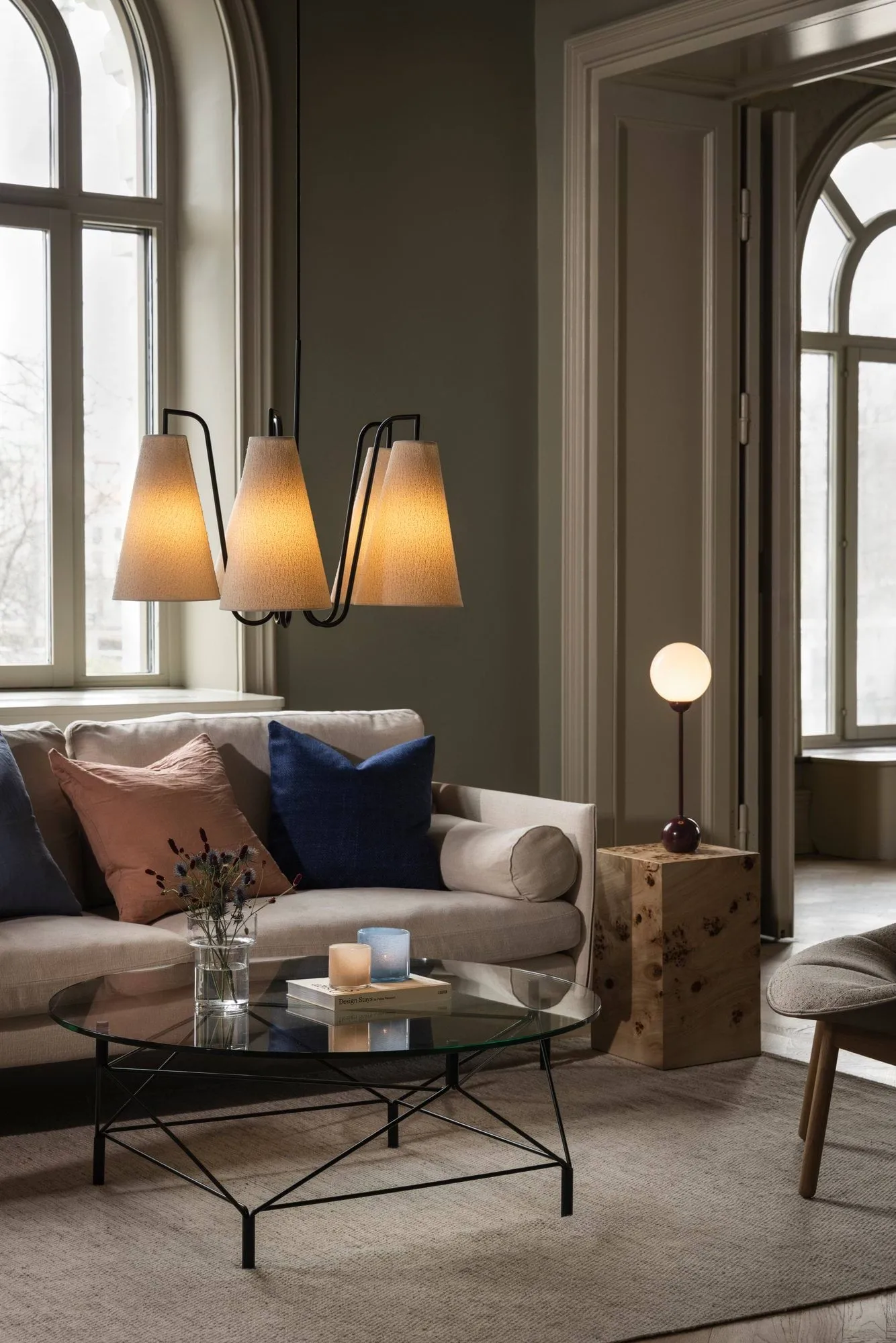 Ripley Tischleuchte, Burgundy (Rot), 52 cm Globen Lighting