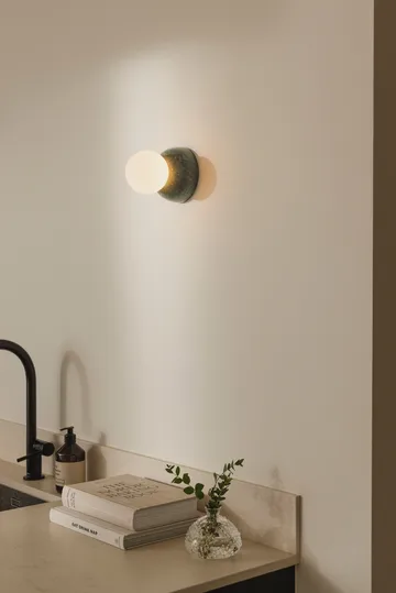 Torrano Wandleuchte/Deckenleuchte 13cm - Dunkelgrüner Marmor - Globen Lighting