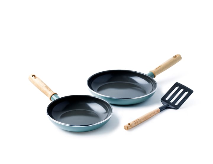 Mayflower Pro Bratpfannenset + Spachtel - Grünblau - GreenPan