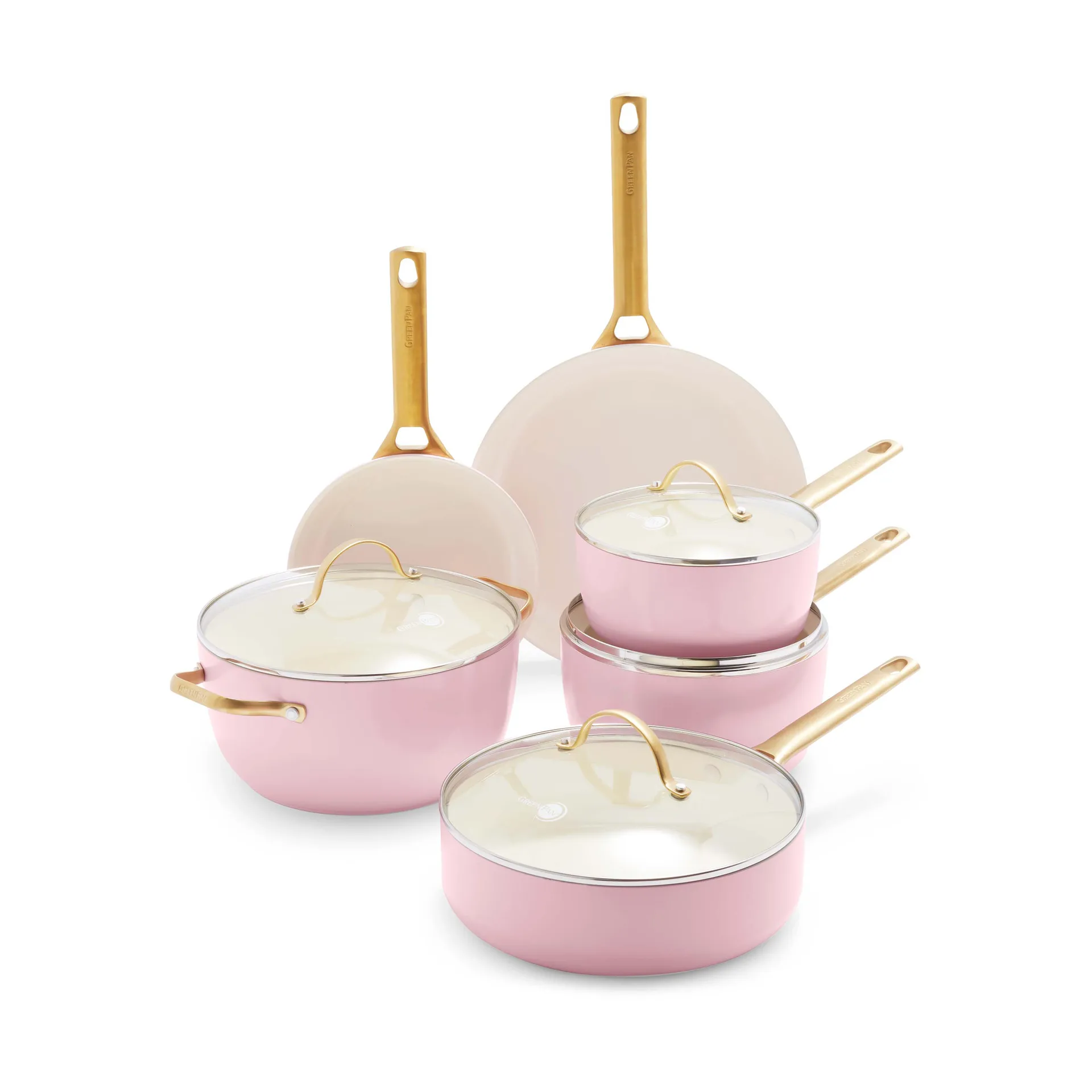 Padova Set aus Kasserolle und Bratpfanne 10 Teile, Blush pink GreenPan